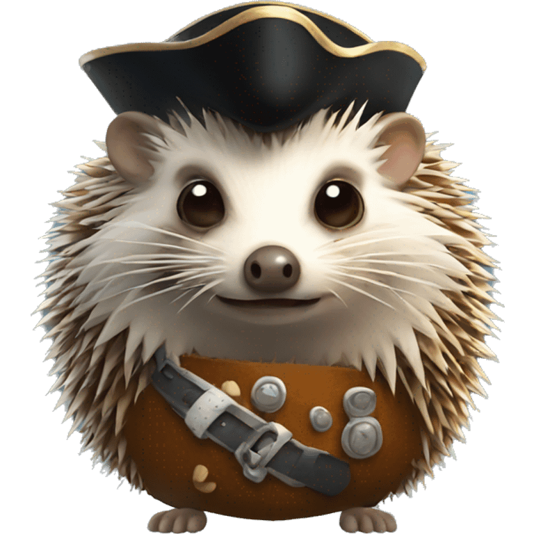 hedgehog pirate with an eye patch emoji