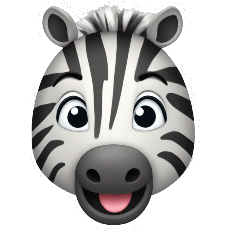 Cute zebra with  lol emoji