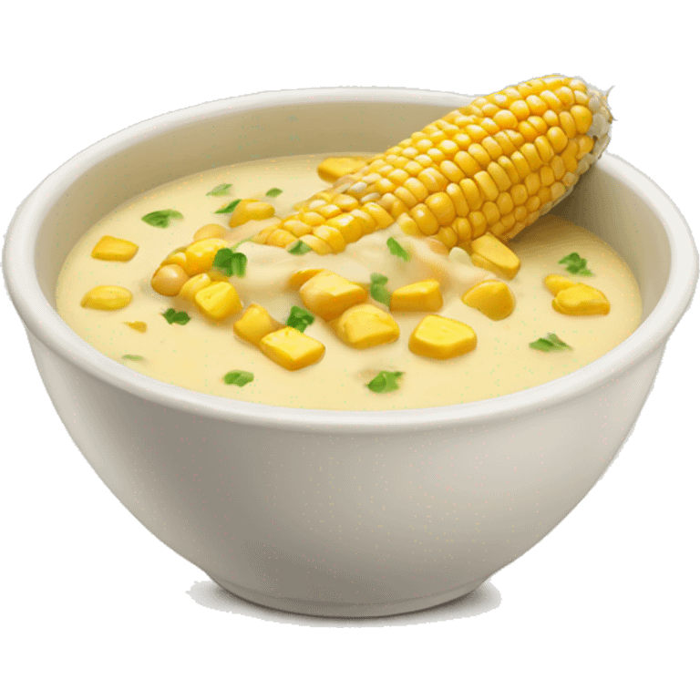 Corn chowder bowl  emoji