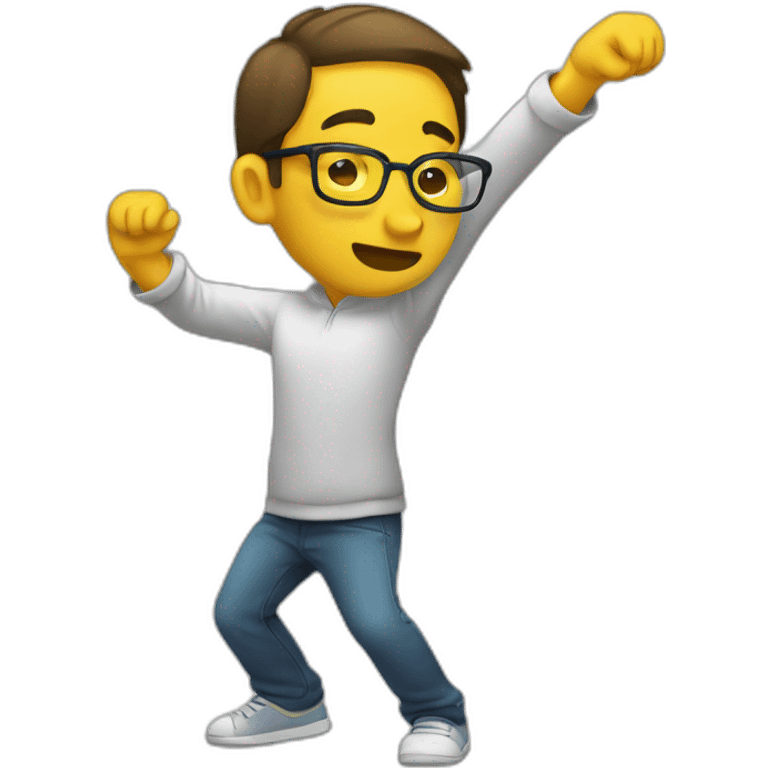 Personne qui fait un dab emoji