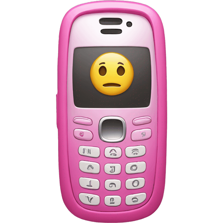 Pink cellphone emoji