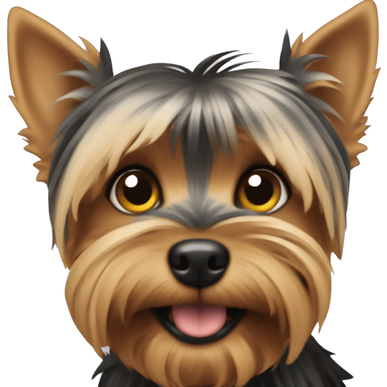 Crazy Yorkshire terrier puppy emoji