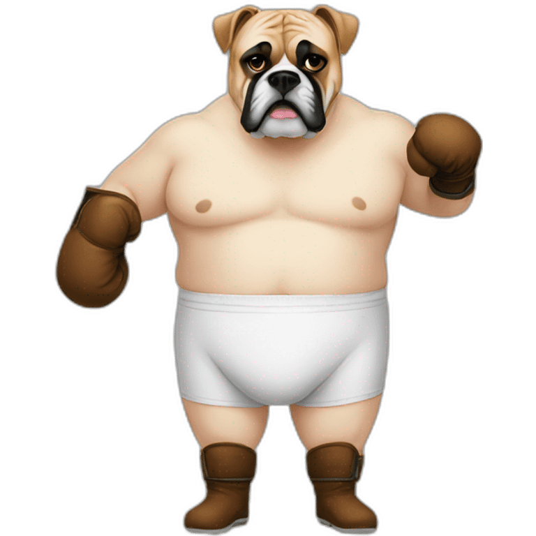 fat white boxer with gloves emoji