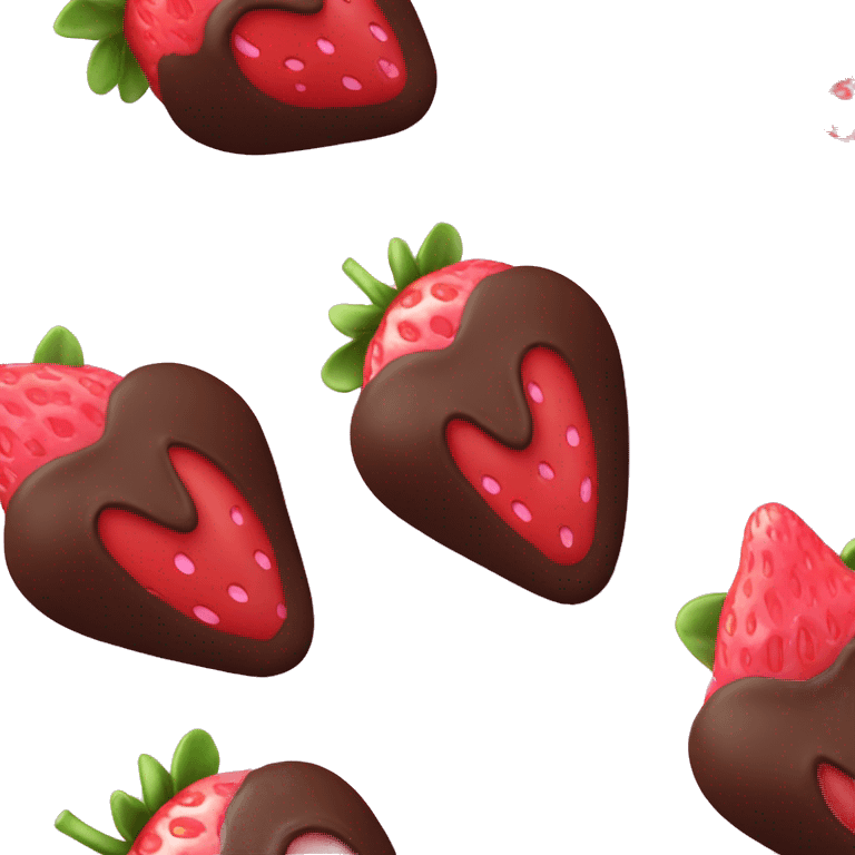 One Chocolate strawberry with pink drizzle emoji