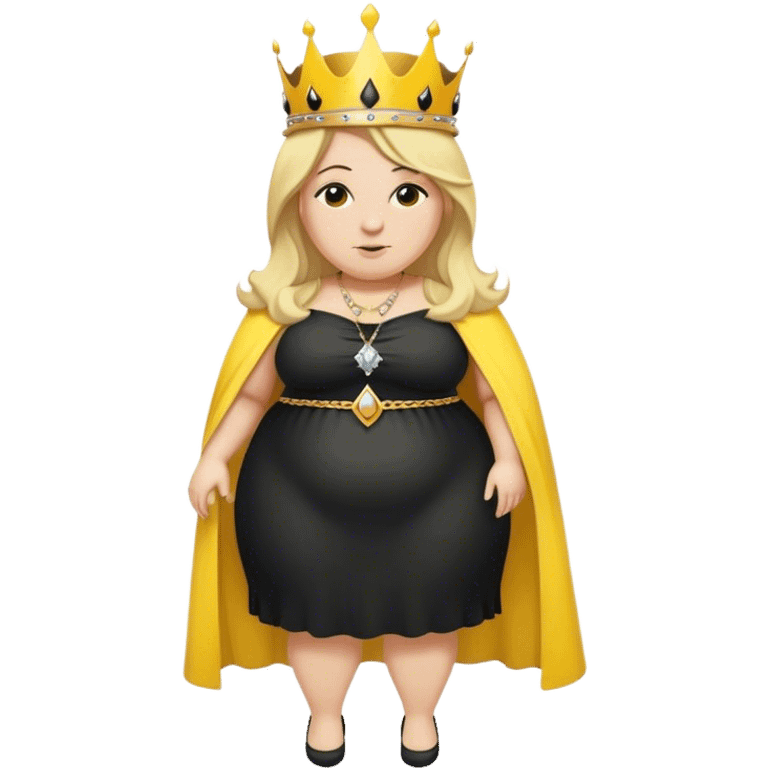 Full Body  plus size Queen bee woman with  blonde hair and big nose emoji