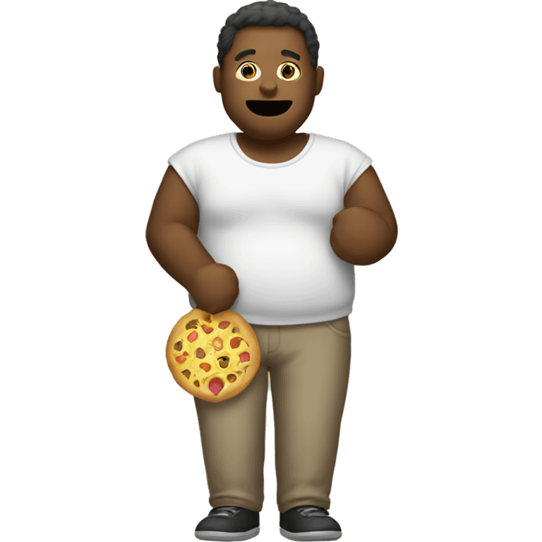 person with big back eating emoji