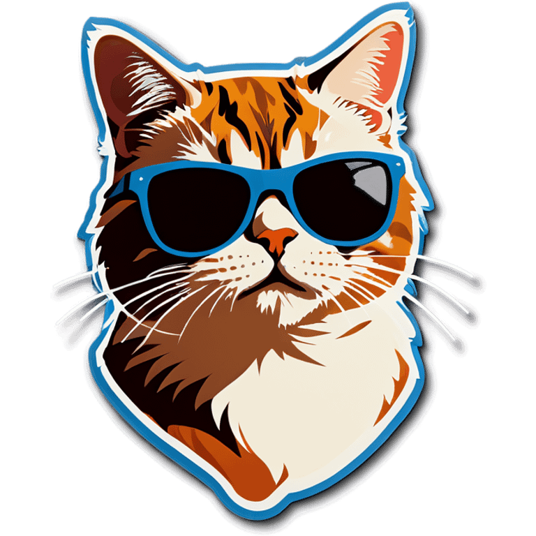 Cat with sunglasses emoji