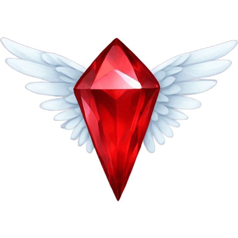 red diamond with wings  emoji