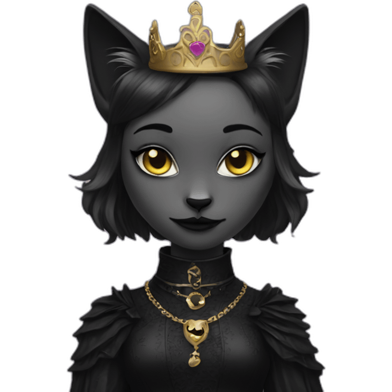 cat goth princess emoji