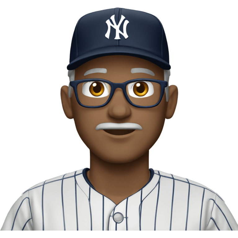 White man of 56 age wear jersey of the New York Yankees  emoji