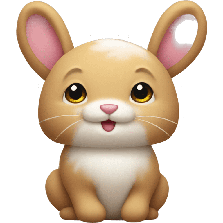 Cute stuffed rabit emoji