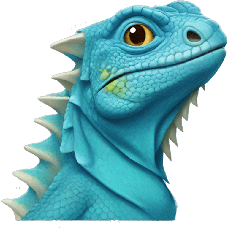 blue iguana emoji