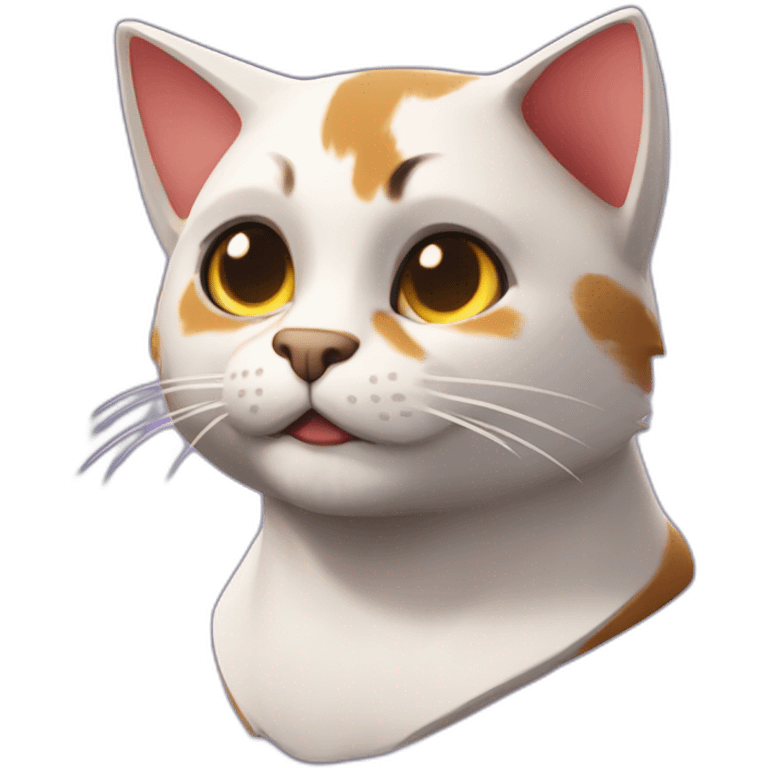 Meowscles Anthromorphic calico cat from fortnite emoji