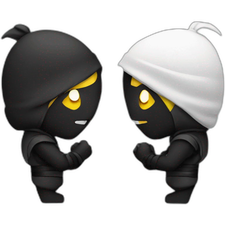 Ninja talking to another ninja emoji