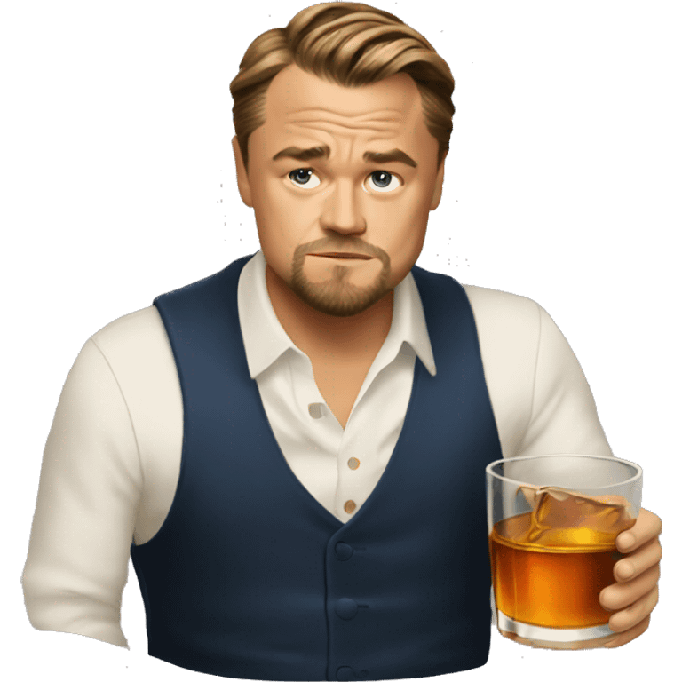 Dicaprio drinking whiskey emoji