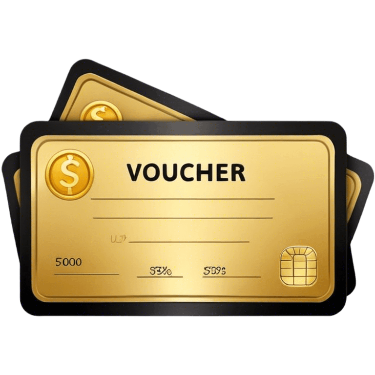 feedback/voucher like a note make it black and gold emoji