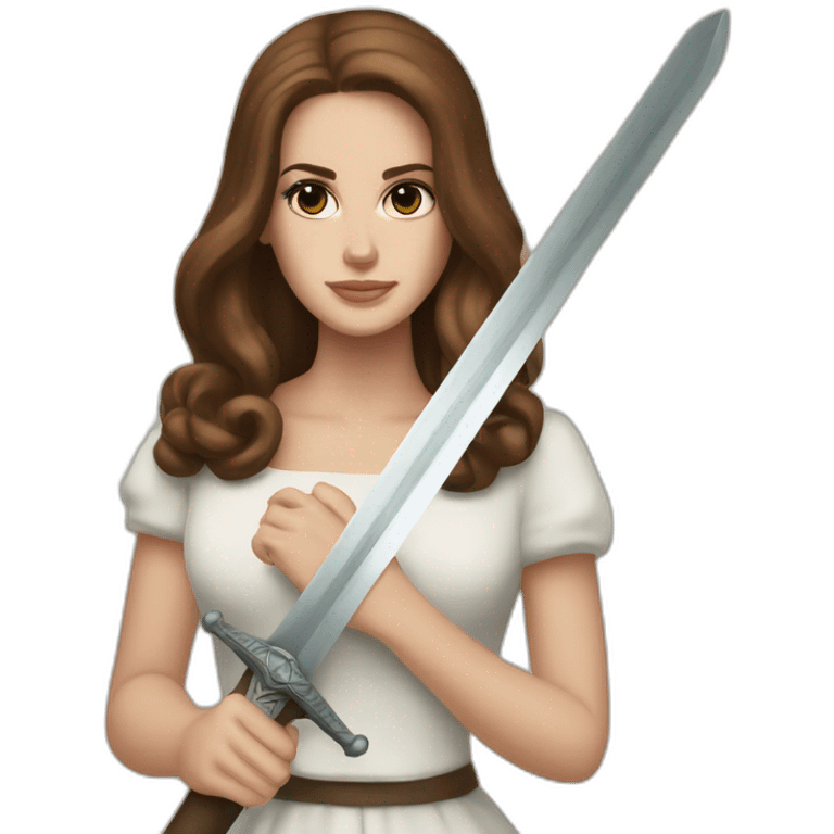 Lana del ray holding a sword emoji