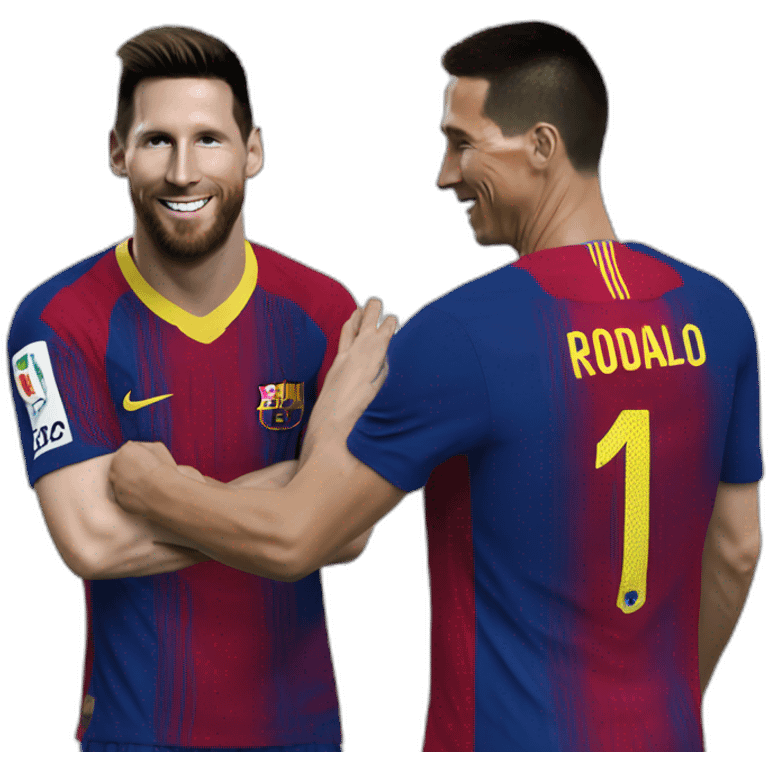 Messi et ronaldo calin emoji