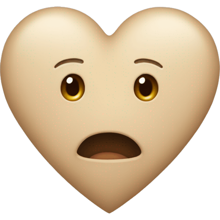 Beige heart emoji