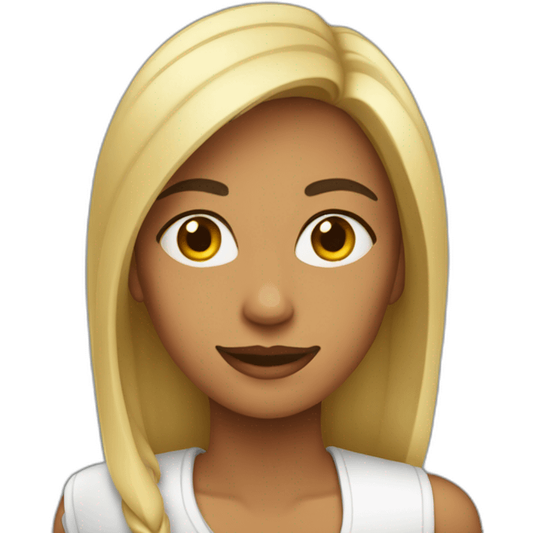 Cara mujer mulata emoji