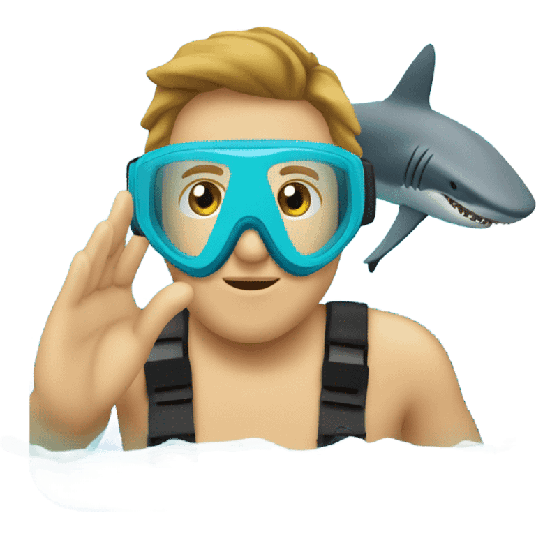 Shark snorkeling  emoji