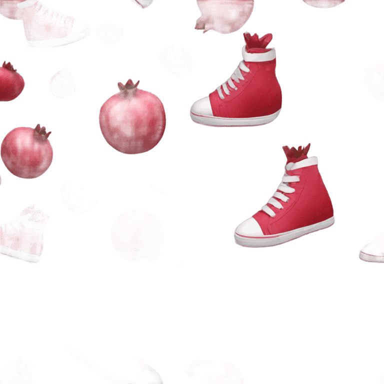 Pomegranate in sneakers emoji