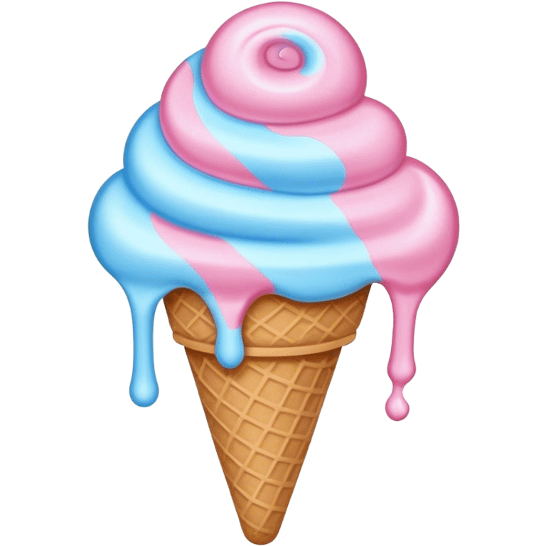 Melted pastel ice cream emoji