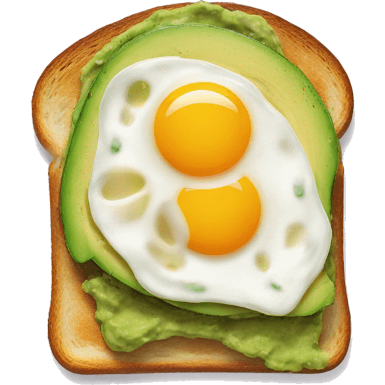 Avocado toast with fried egg emoji