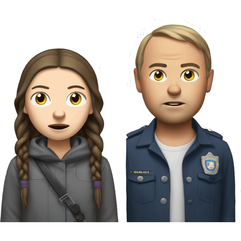 Greta thunberg arrested in a demonstration emoji