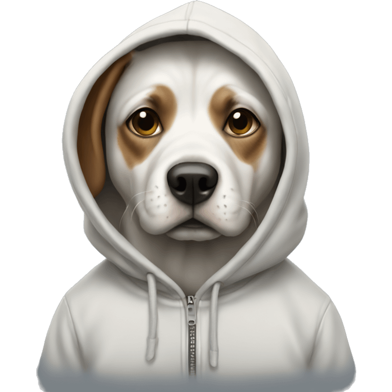 Dog wearing a hoodie emoji