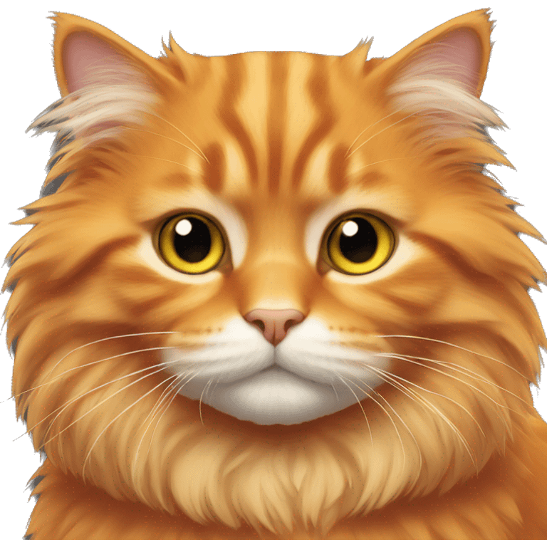 Orange fluffy cat emoji