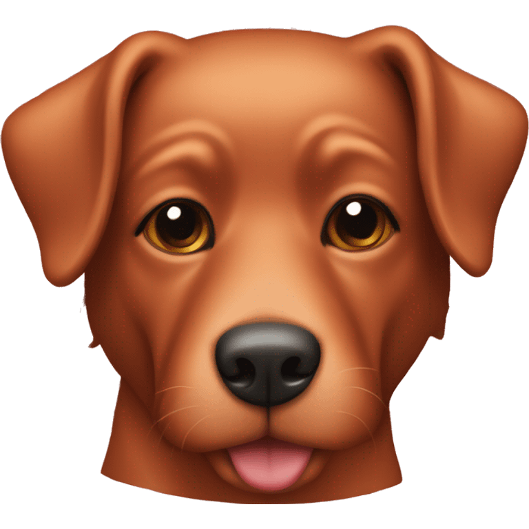 Copper colored dog with red gingham color  emoji