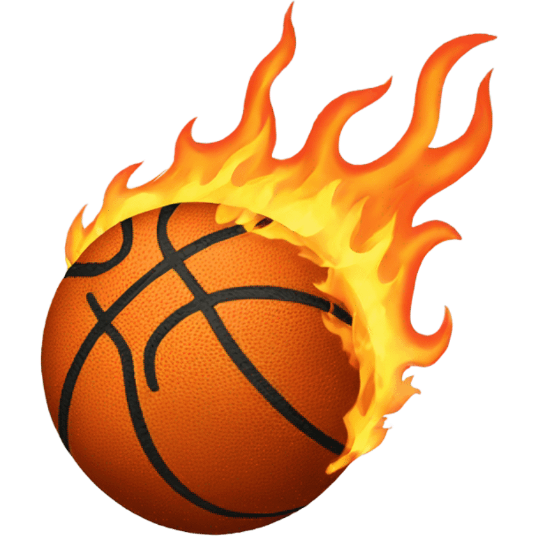 Basketball on fire emoji