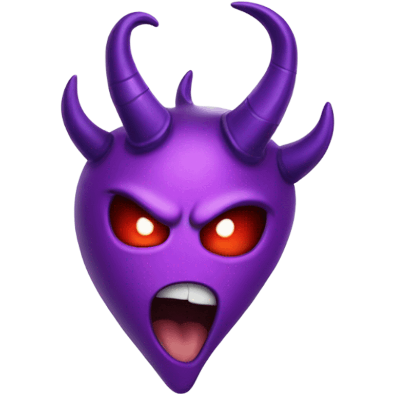 purple heart with purple devil horns emoji