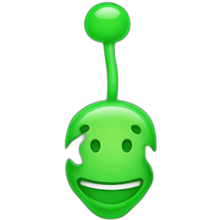 neon green smiley emoji