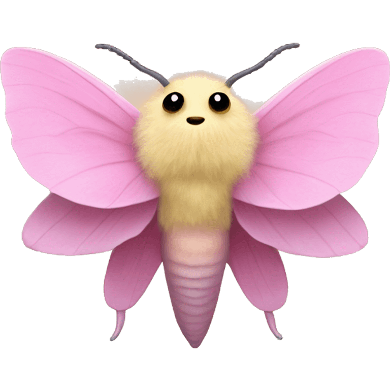 Fluffy Rosy maple moth emoji