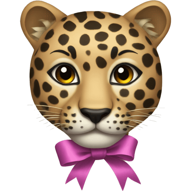 Leopard with ribbon  emoji