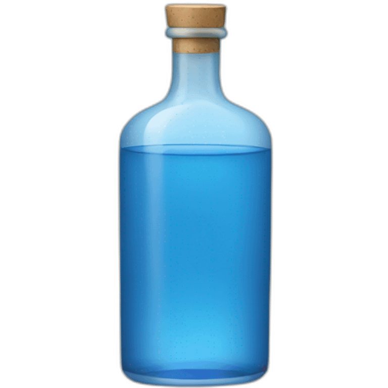 Blue vodka bottle emoji