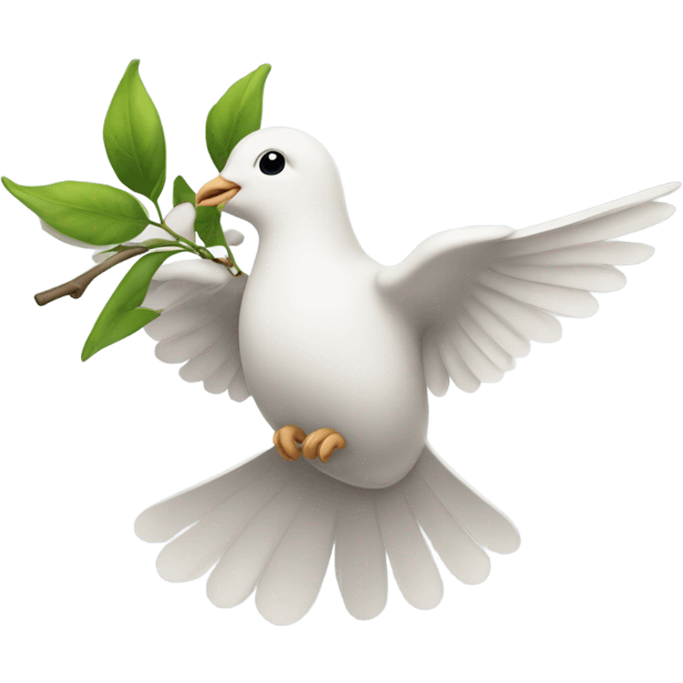 The dove of peace, which holds a green twig in its beak emoji