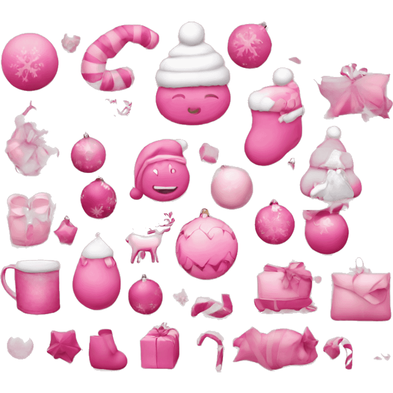 Pink Christmas emoji