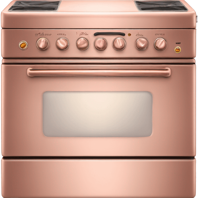 Realistic rose gold Retro vintage oven. emoji