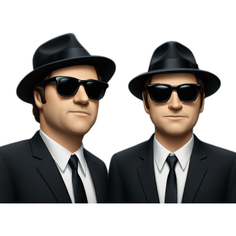 portrait jake and elwood blues brothers emoji