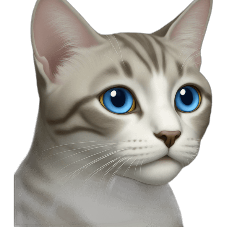 Cat sacred of Burma blue eyes emoji