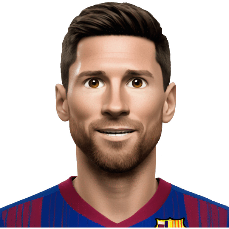 Half leone messi and other half is Ronaldo in one face emoji