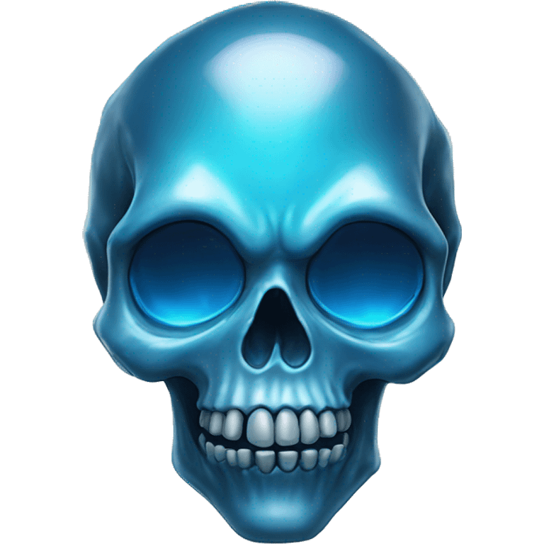 Blue crystal alien skull  emoji