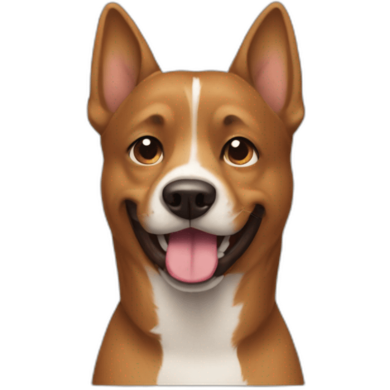 Dog—brown mouth emoji