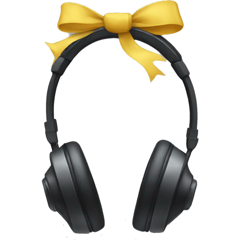 Headphones with a bow  emoji