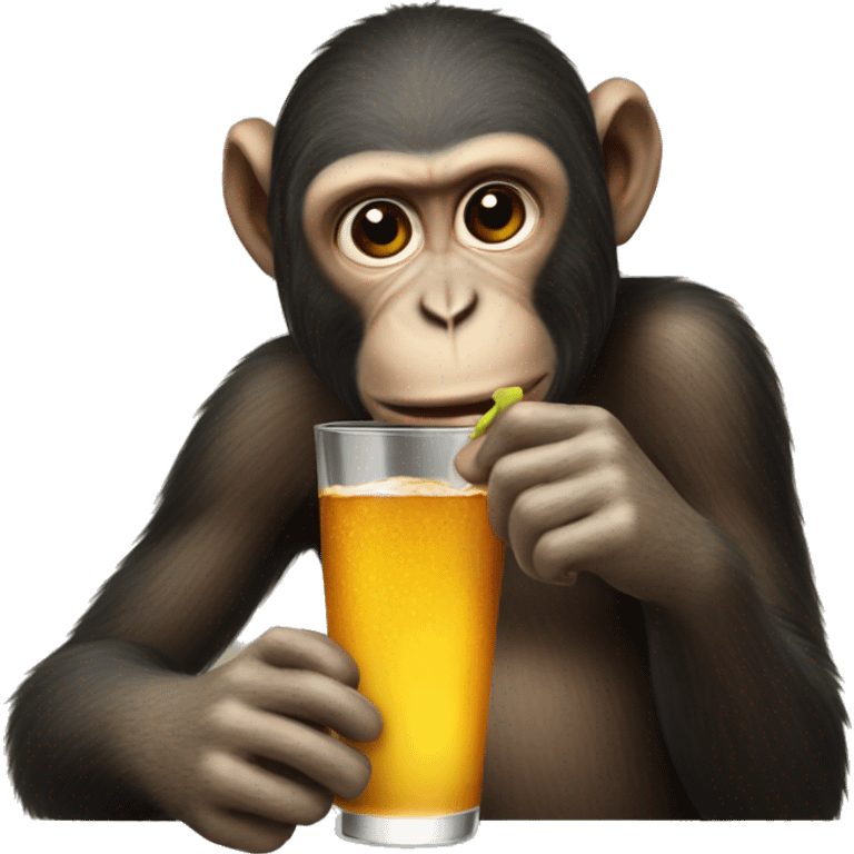 Monkey drinking emoji