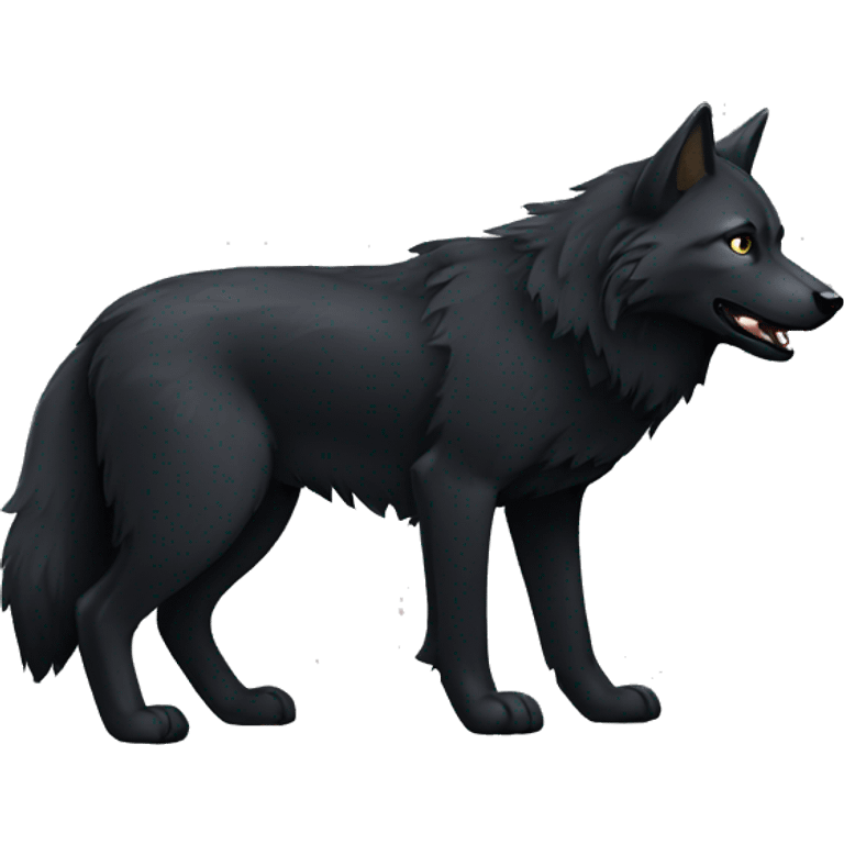 Black Wolf Pair emoji