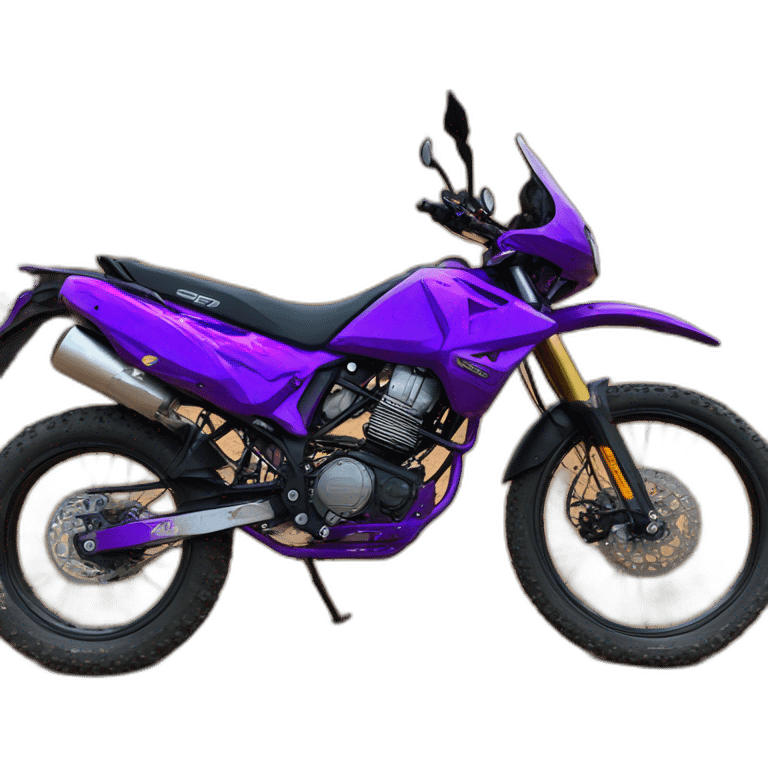 purple shining enduro cross bike 500cc emoji